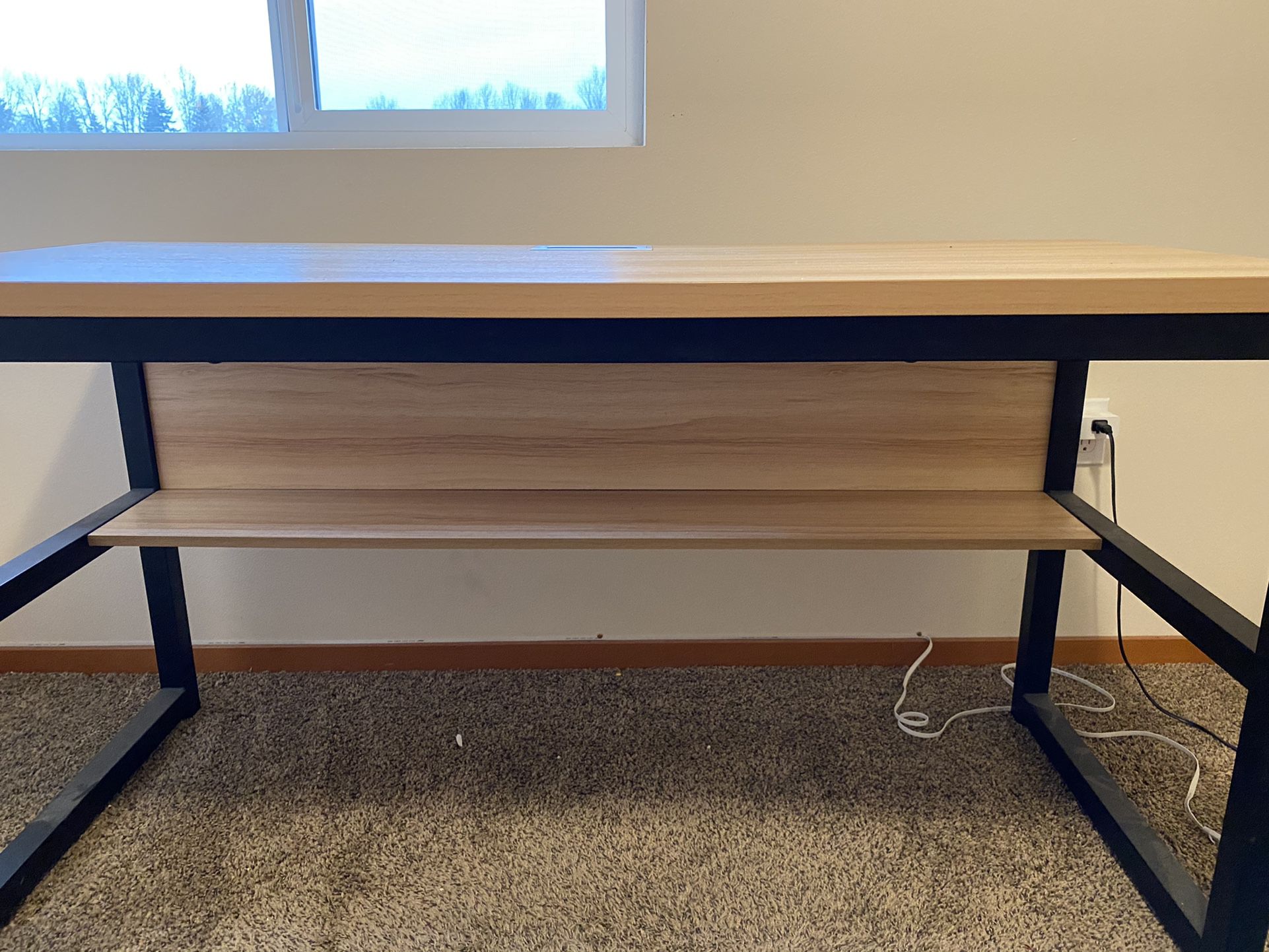 Large Desk with Shelf Below