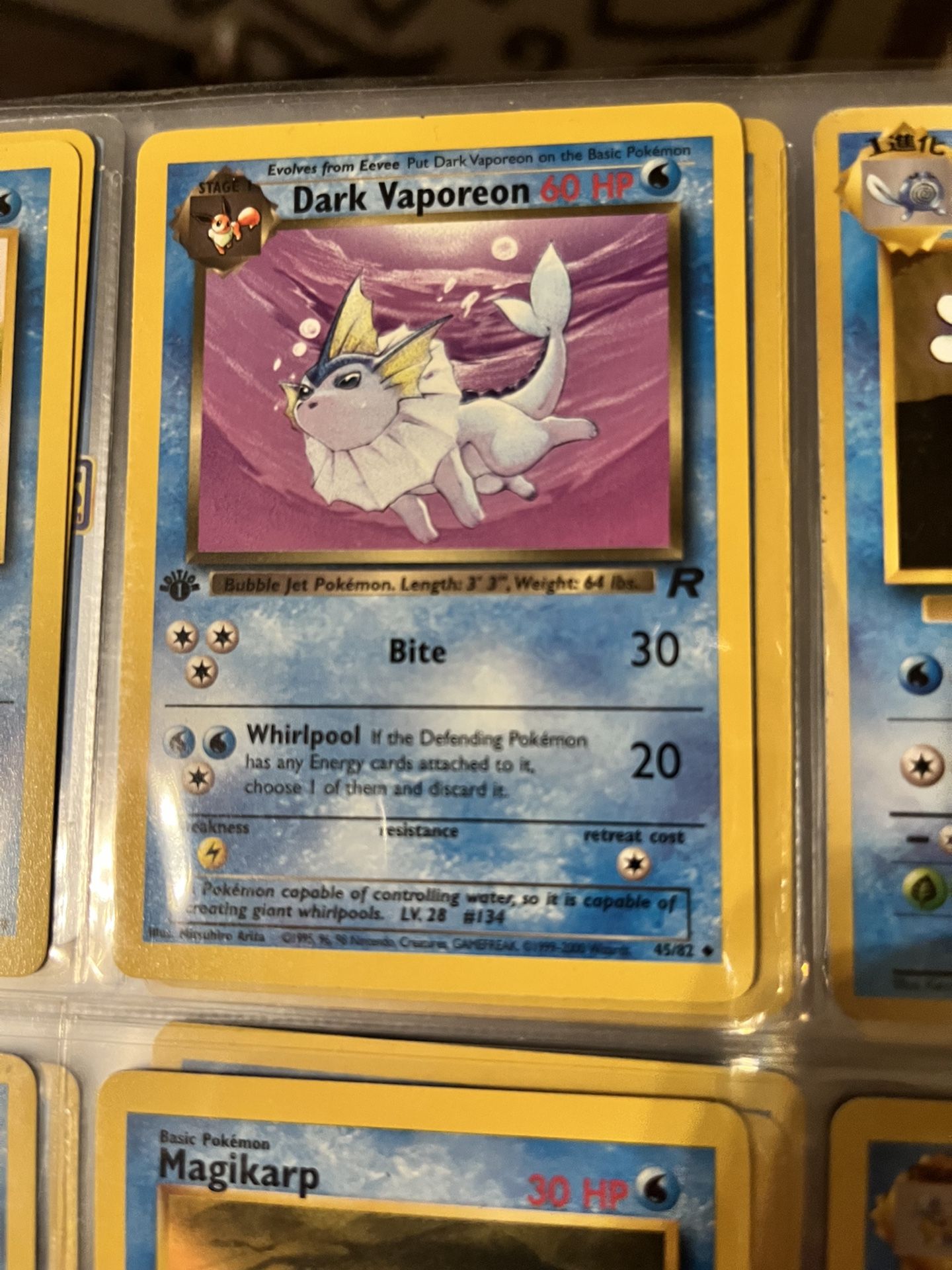 1st Edition Non Holo Dark Vaporeon Nm for Sale in Las Vegas, NV - OfferUp