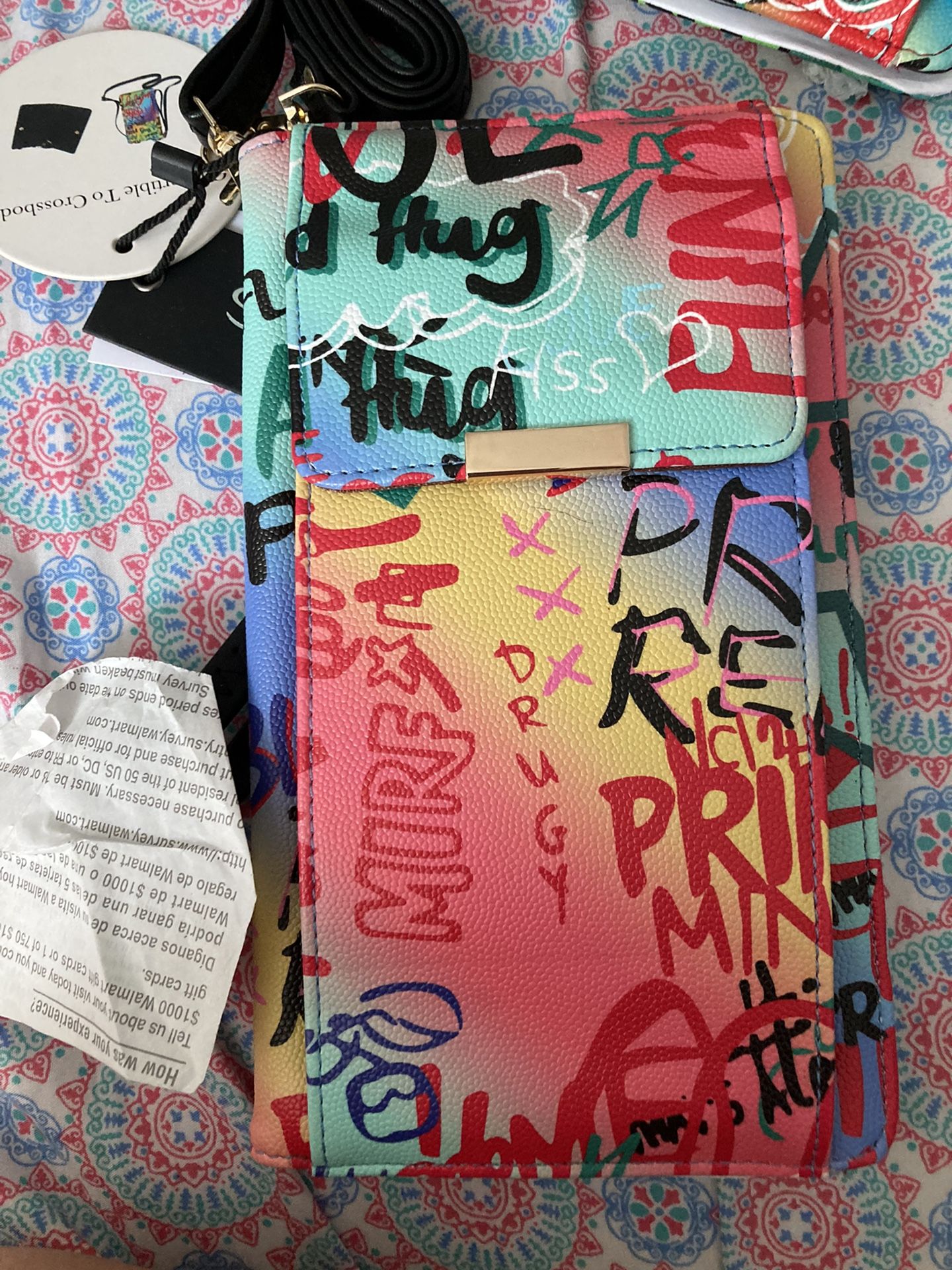 Graffiti Wristlet /Crossbody