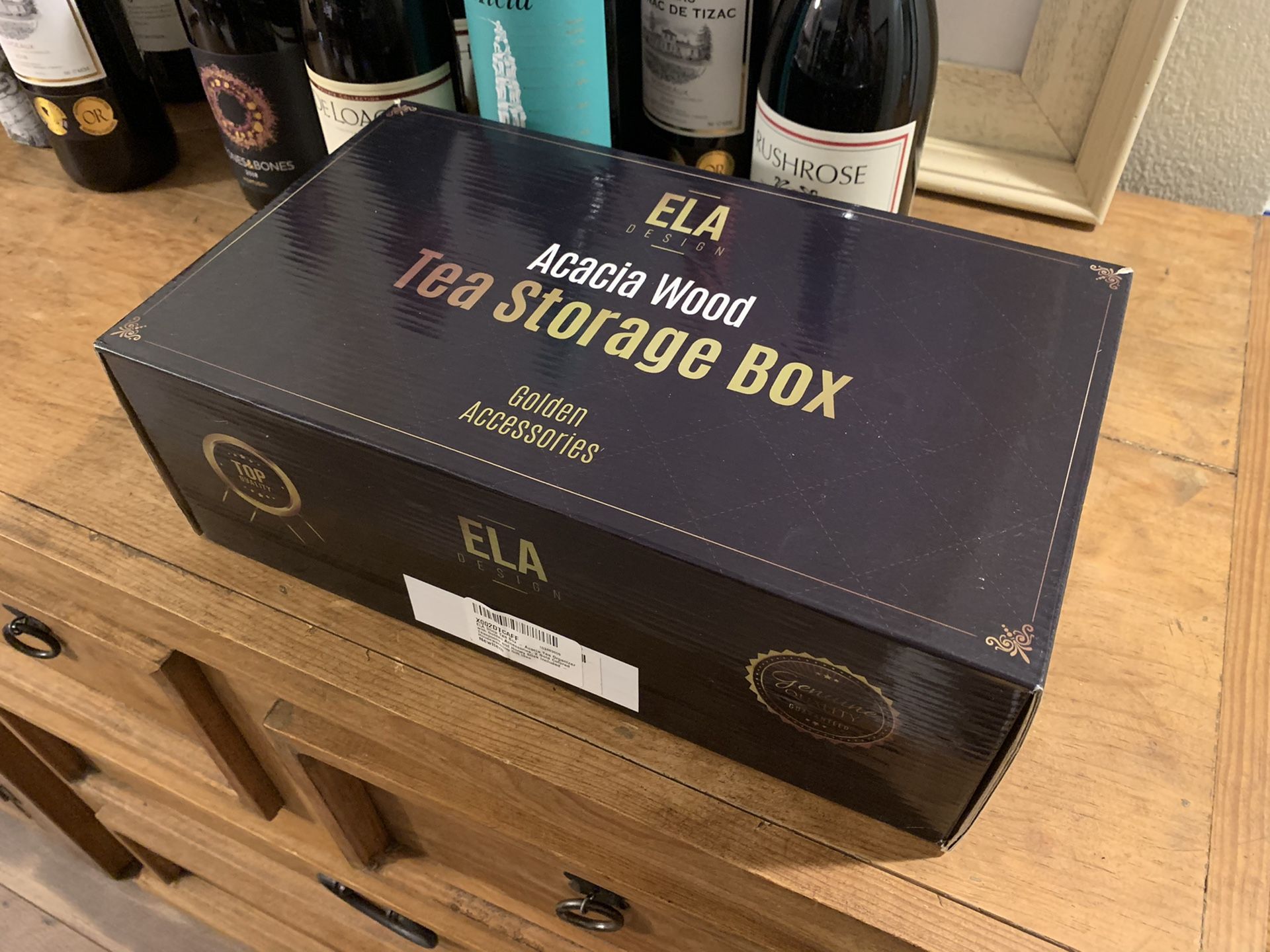New Acacia Tea Storage Box