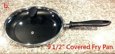 FARBERWARE Nonstick Cook Kitchen Cookware Turquoise Charcoal Pans Pots and Tools b. 9 1/2" Covered Fry Pan (The Fry Pan is NEW, but the Glass Lid is U