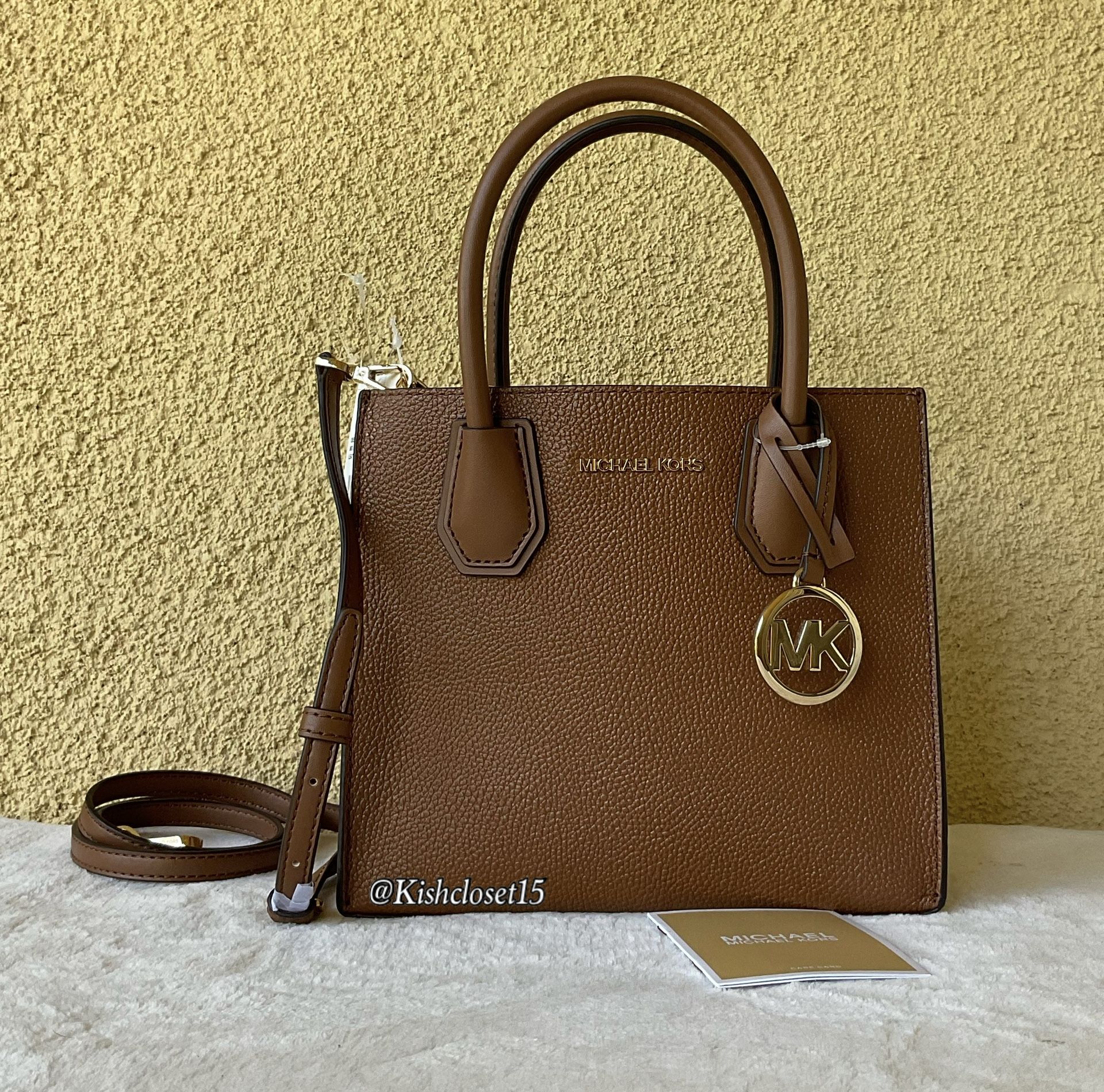 NWT AUTHENTIC Michael Kors Mercer Medium Messenger Crossbody Leather
