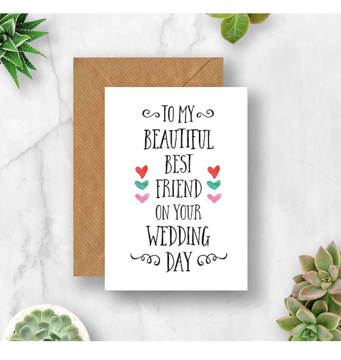 Handmade Greeting Card Wedding Best Friend