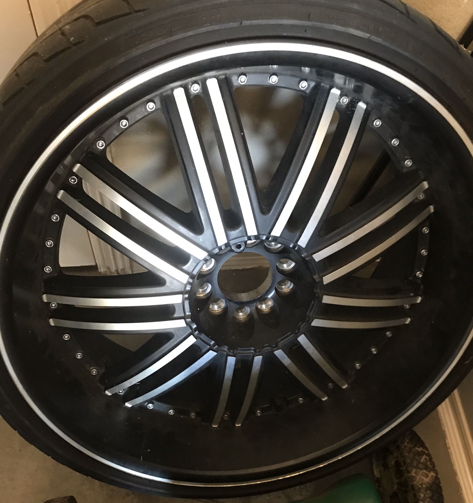 1 rim and tires