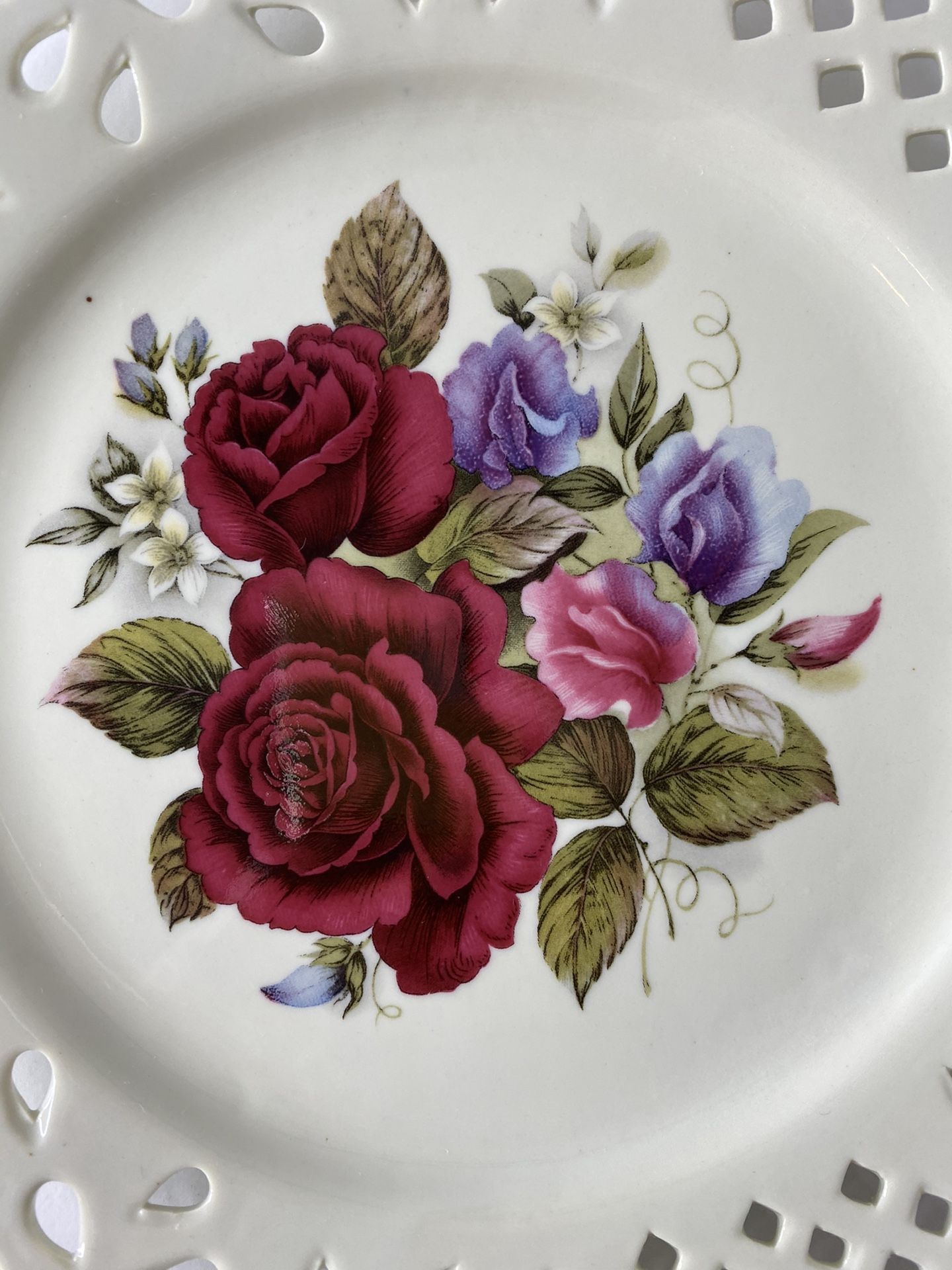 Formalities By Baum Bros Decorative Flower Plate Set Of 3