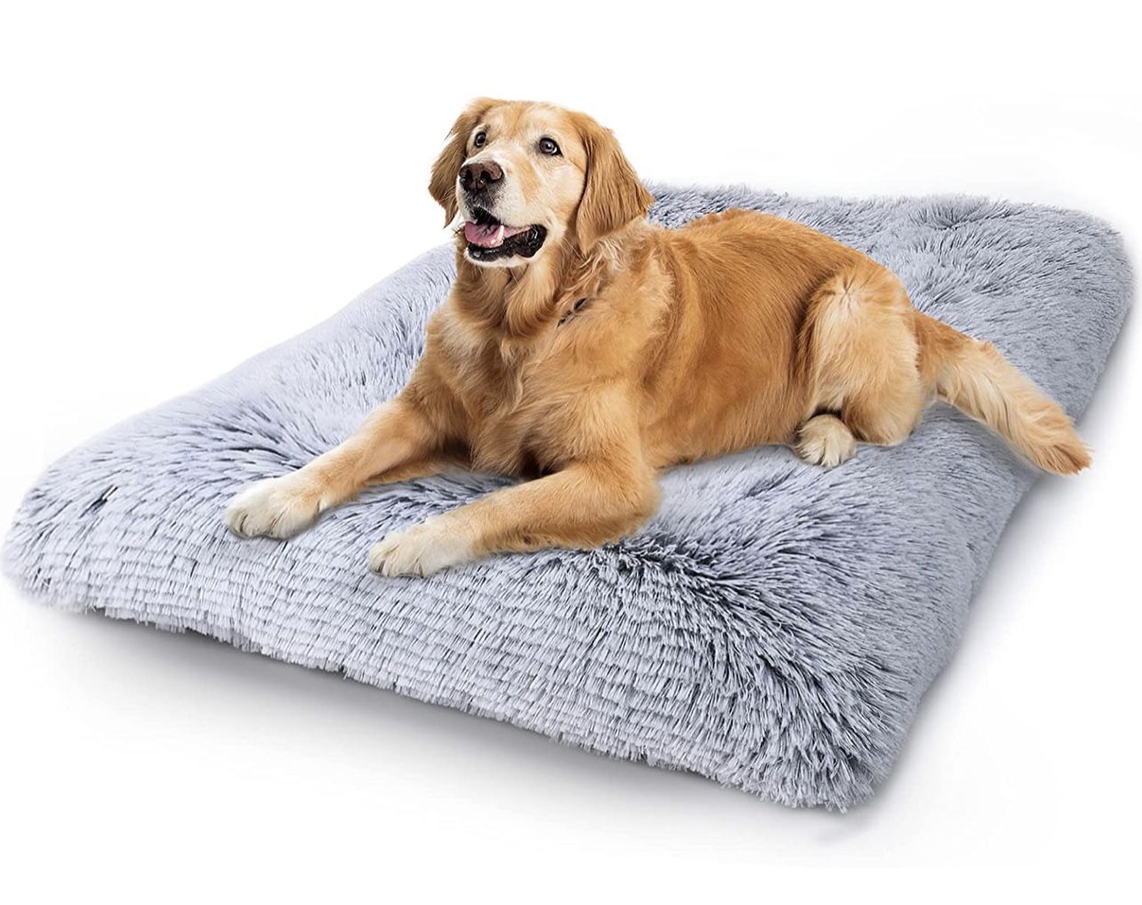 Vonabem Dog Bed Crate Pad, Deluxe Plush Soft Pet Beds, Washable Anti-Slip Dog Crate Bed for Large Medium Small Dogs and Cats,Dog Mats for Sleeping and