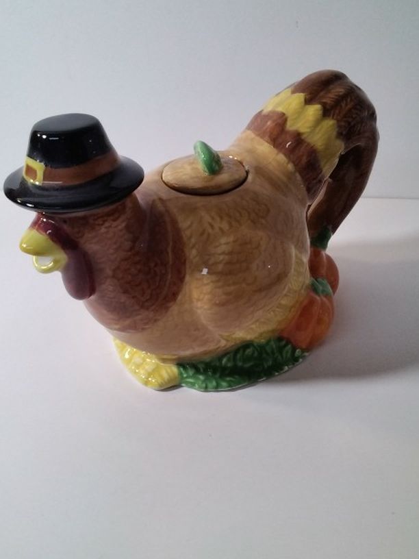 A Very Cute Turkey Tea Pot .