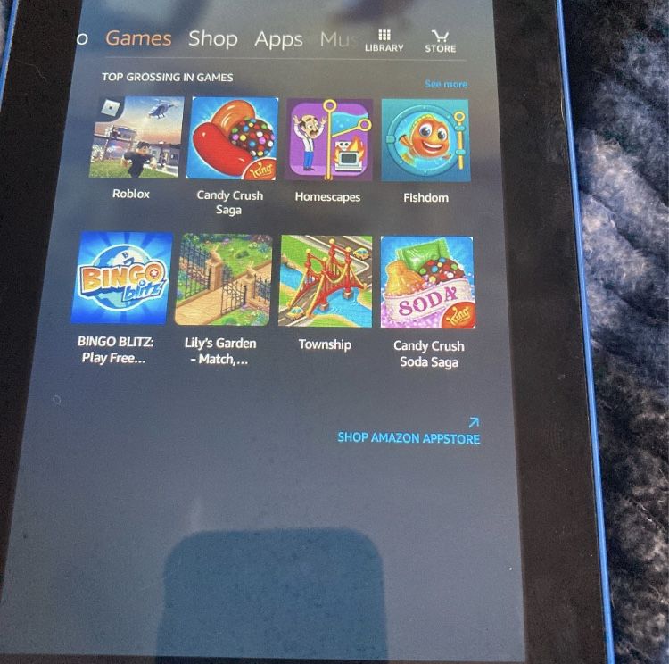 Blue Amazon Kindle Fire 5