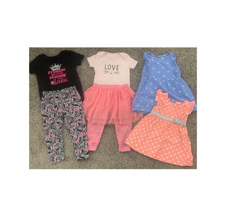 Size 18 Months, Girls Baby Clothing Bundle Dresses Onesies Tops Bottoms