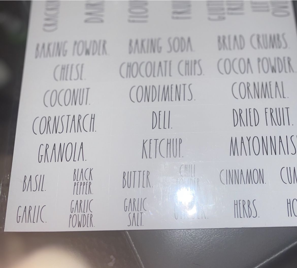 NIB Rae Dunn Household Labels - 3 Packs