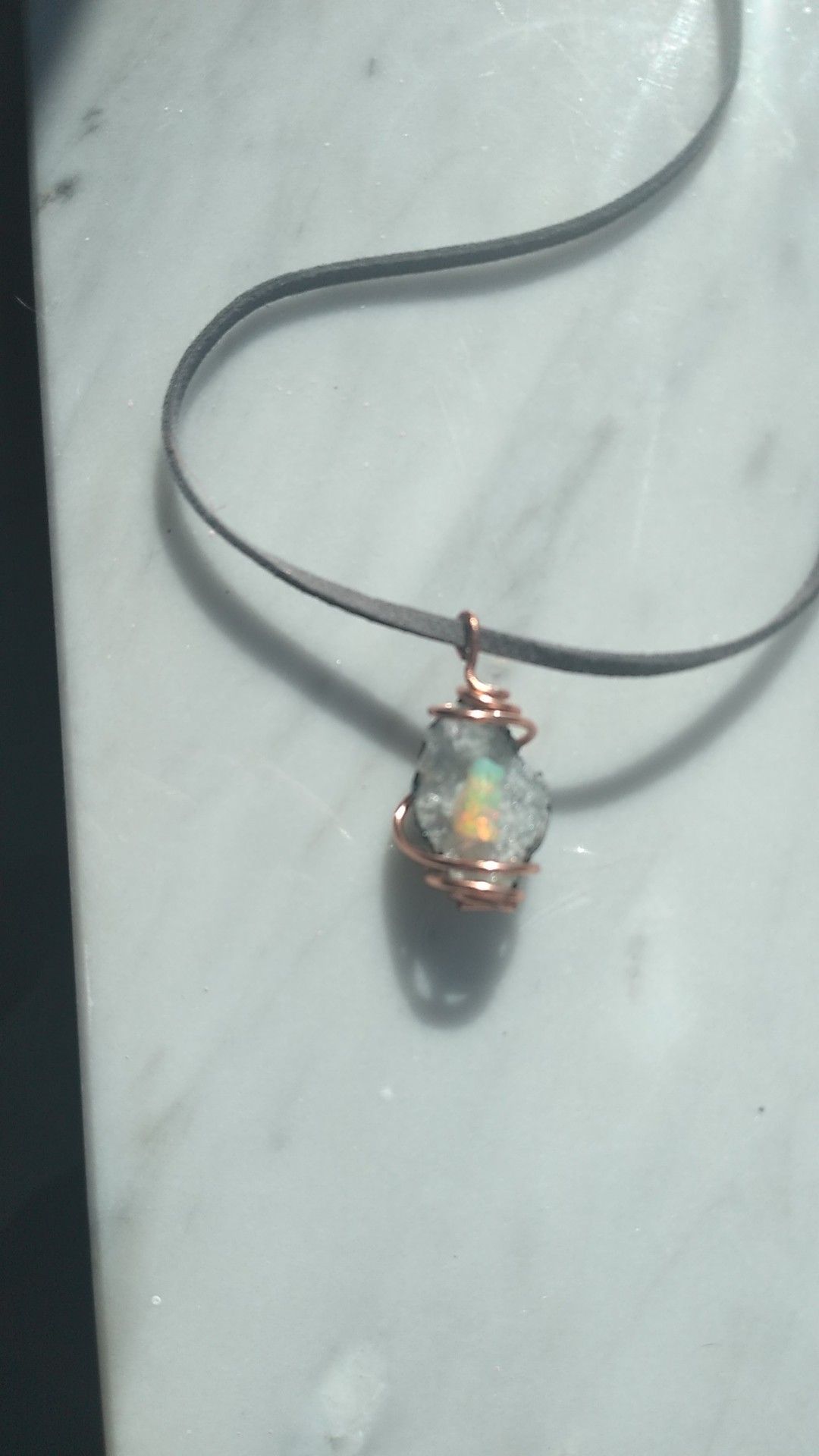 Moonstone with Ethiopian opal