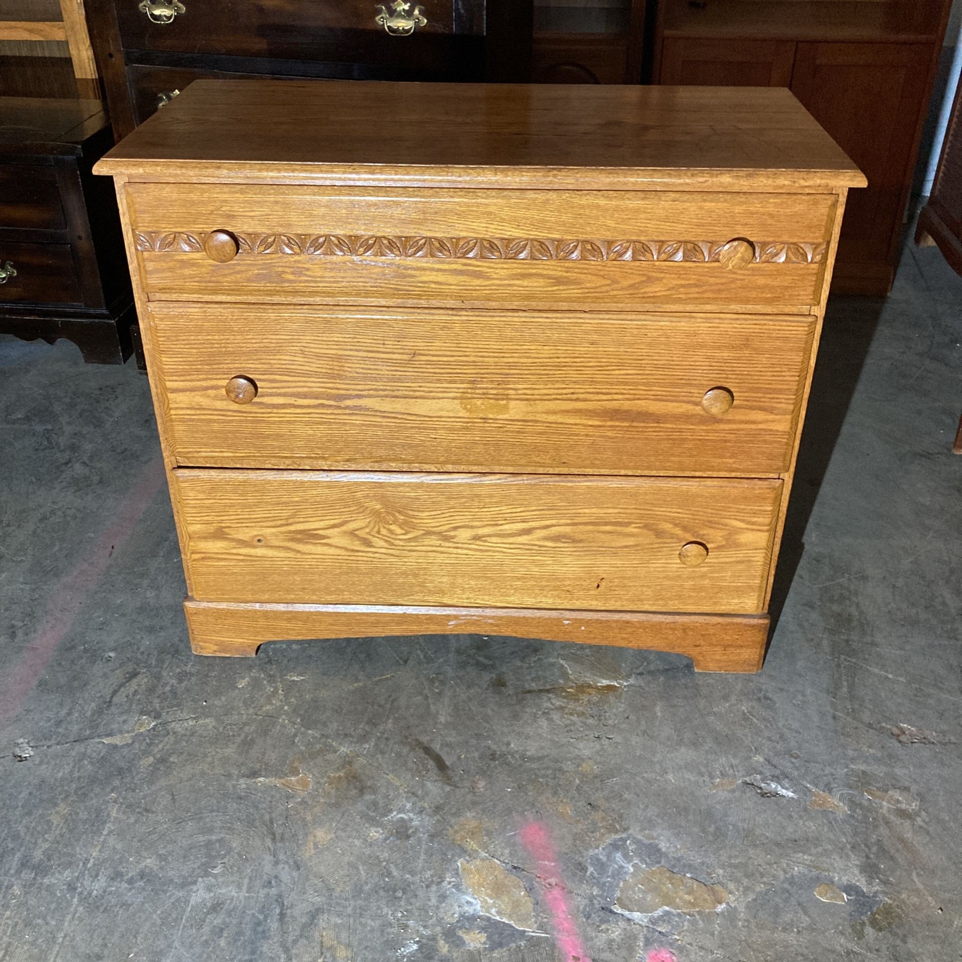 Oak 3 drawer dresser