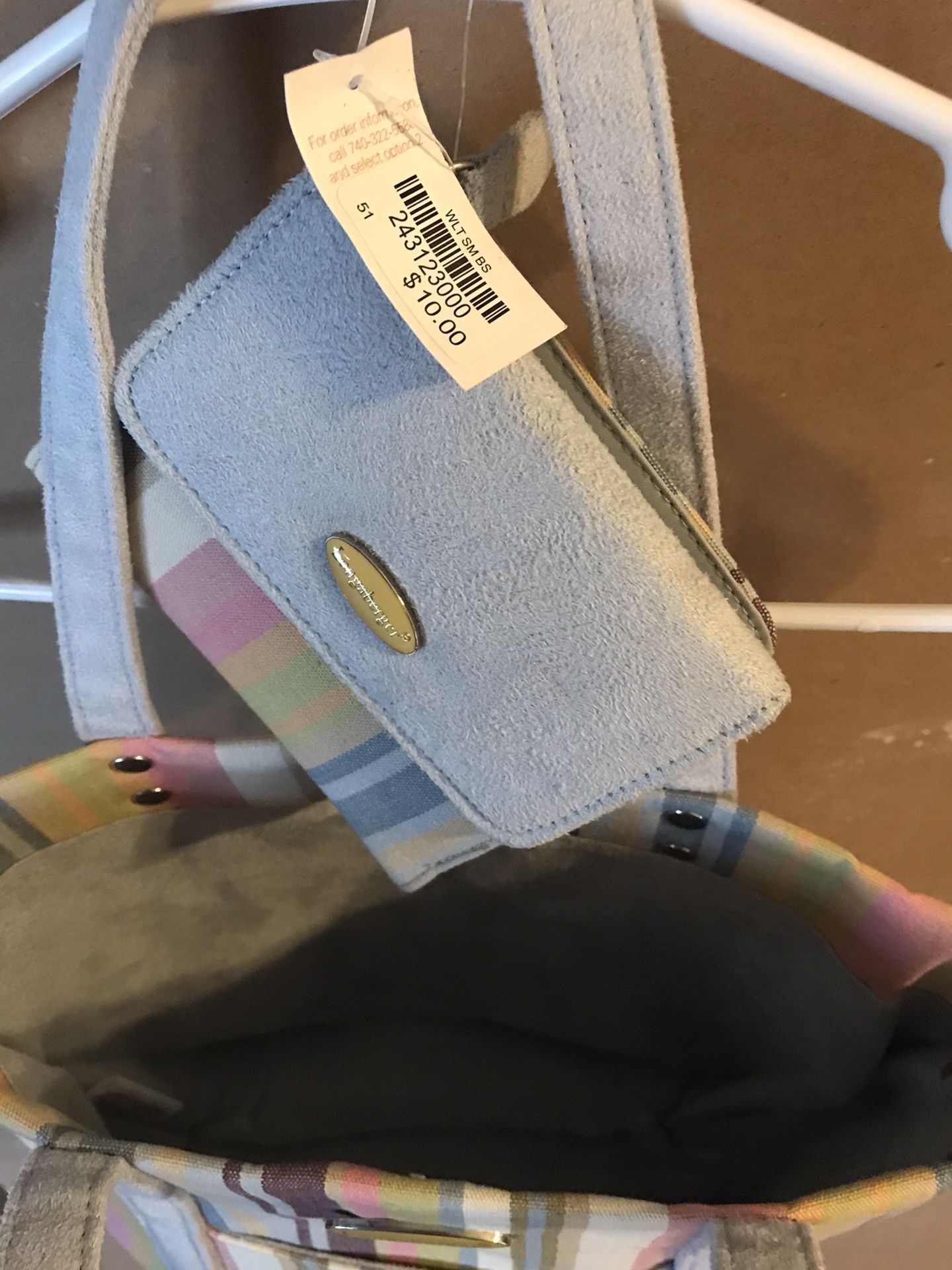 Girls Longaberger bag & wallet NWT