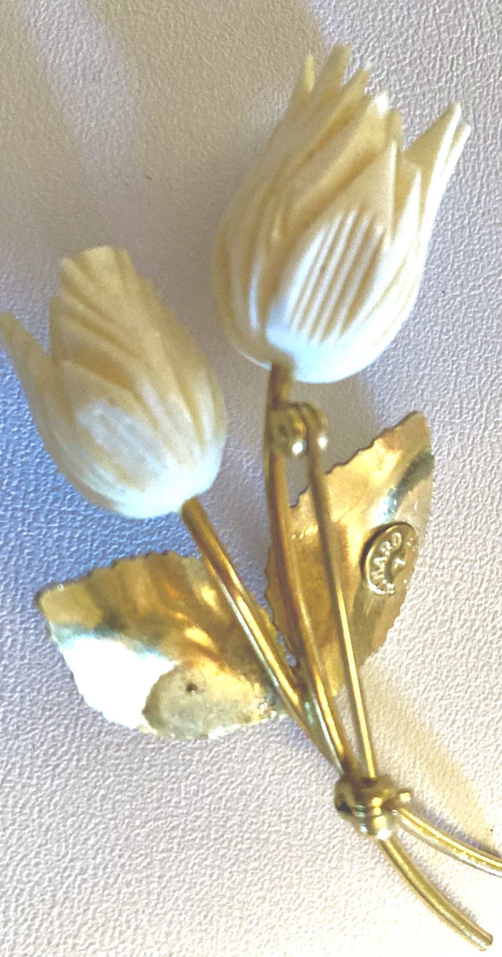 3 Brooches/Pins-Carved Roses-Sterling/Napier Sterling/Winard GF