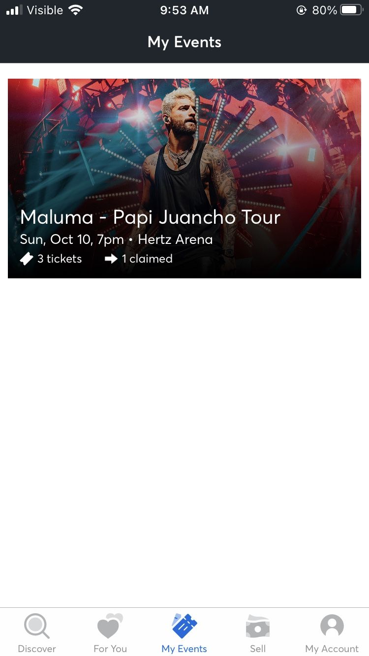 Maluma Concert Tickets 10/10