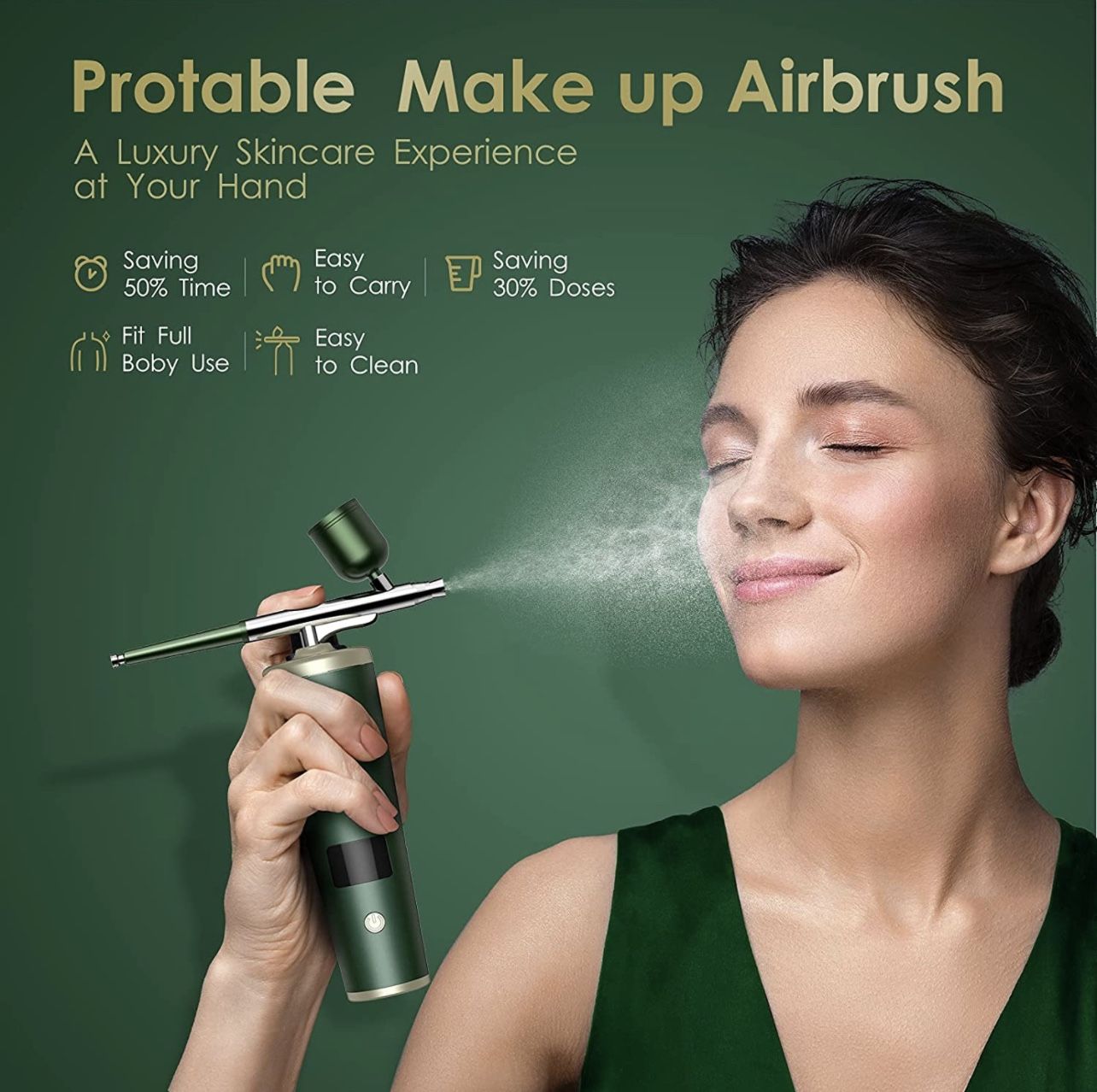 Oxygen facial machine – Anti-Aging Skin Care nano Facial Steamer – Portable Makeup Airbrush – Ideal Water Mister for Natural and lowing Complexity – M