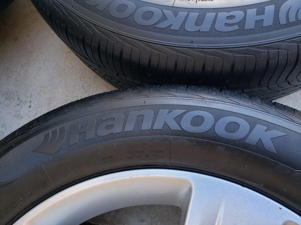RANGE ROVER VELAR 19"INCH WHEELS WITH 255/55/19 HANKOOK DYNAPRO HP2 TIRES