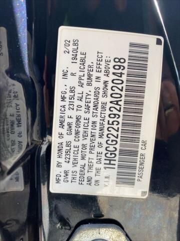 2002 Honda Accord Cpe