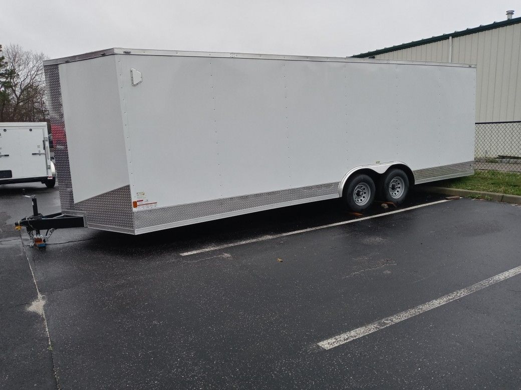 8.5x24ft Enclosed Vnose Trailer Brand New Car Truck ATV UTV SXS RZR Motorcycle Bike Hauler Moving Storage Cargo Traveling