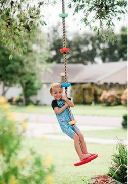 Balance, Climb & Swing Away with this Climbing Rope Tree Swing!! Heavy Duty - Up to 250 Lbs! Thumbnail