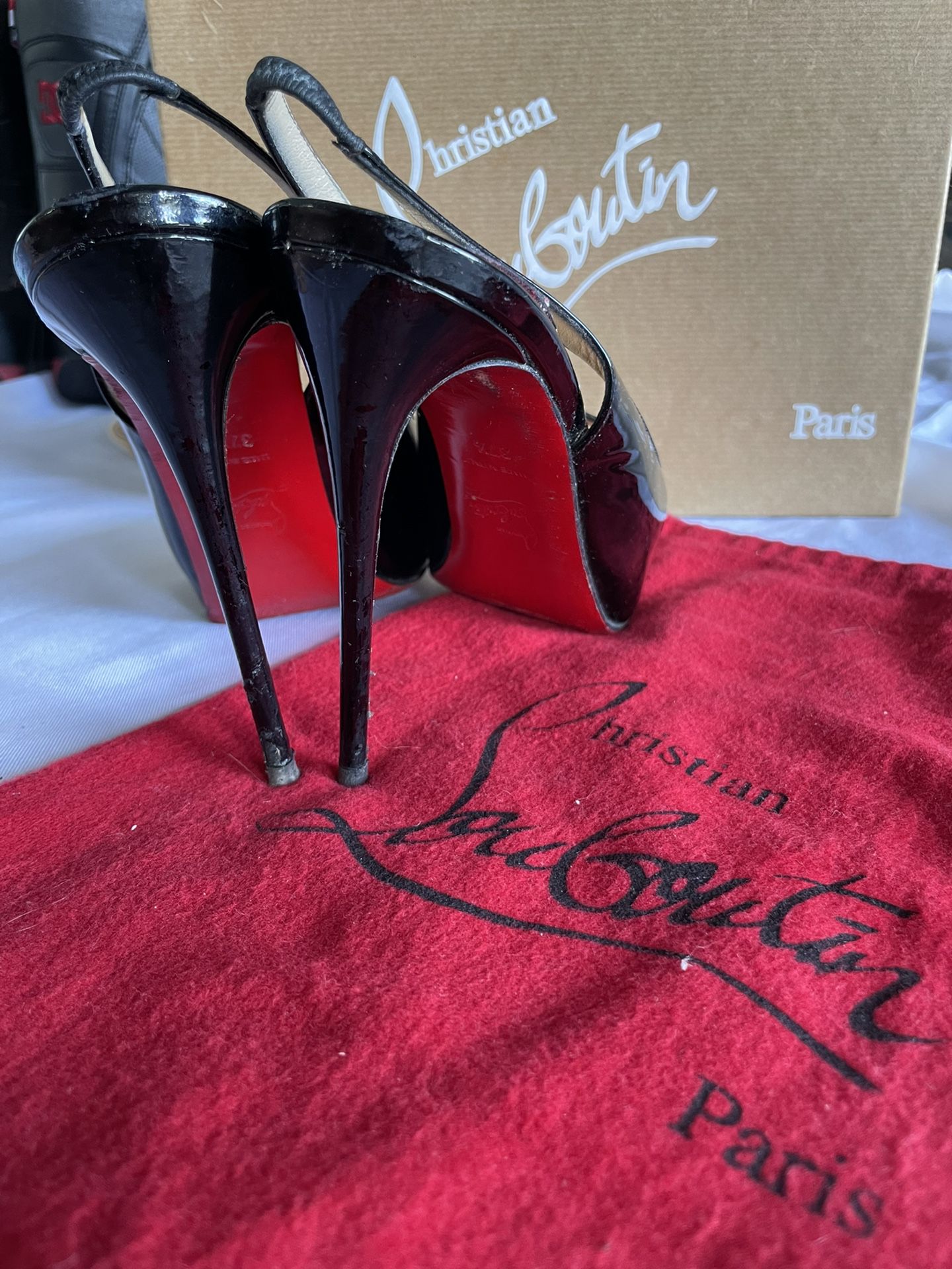 Christian Louboutin New Very Prive Patent Red Sole Pumps