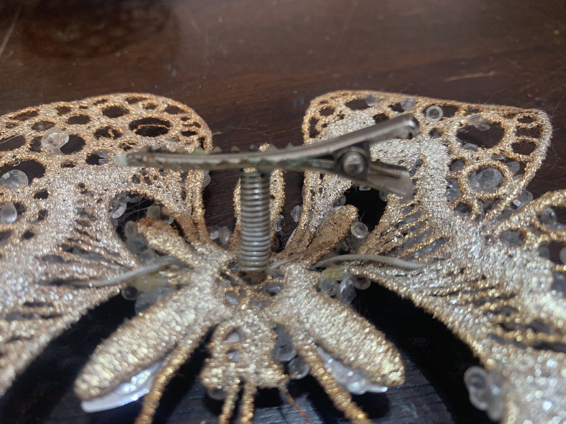 Glitter clip butterflies x 4 decor art craft