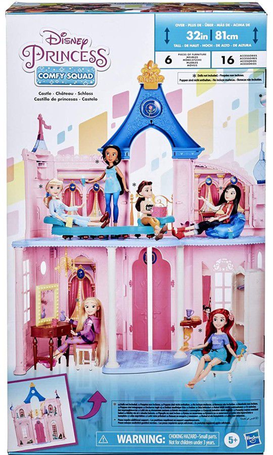 Disney Princess Fashion Doll Castle, Dollhouse 3.5 feet Tall with 16 Accessories and 6 Pieces of Furniture (Amazon Exclusive)
