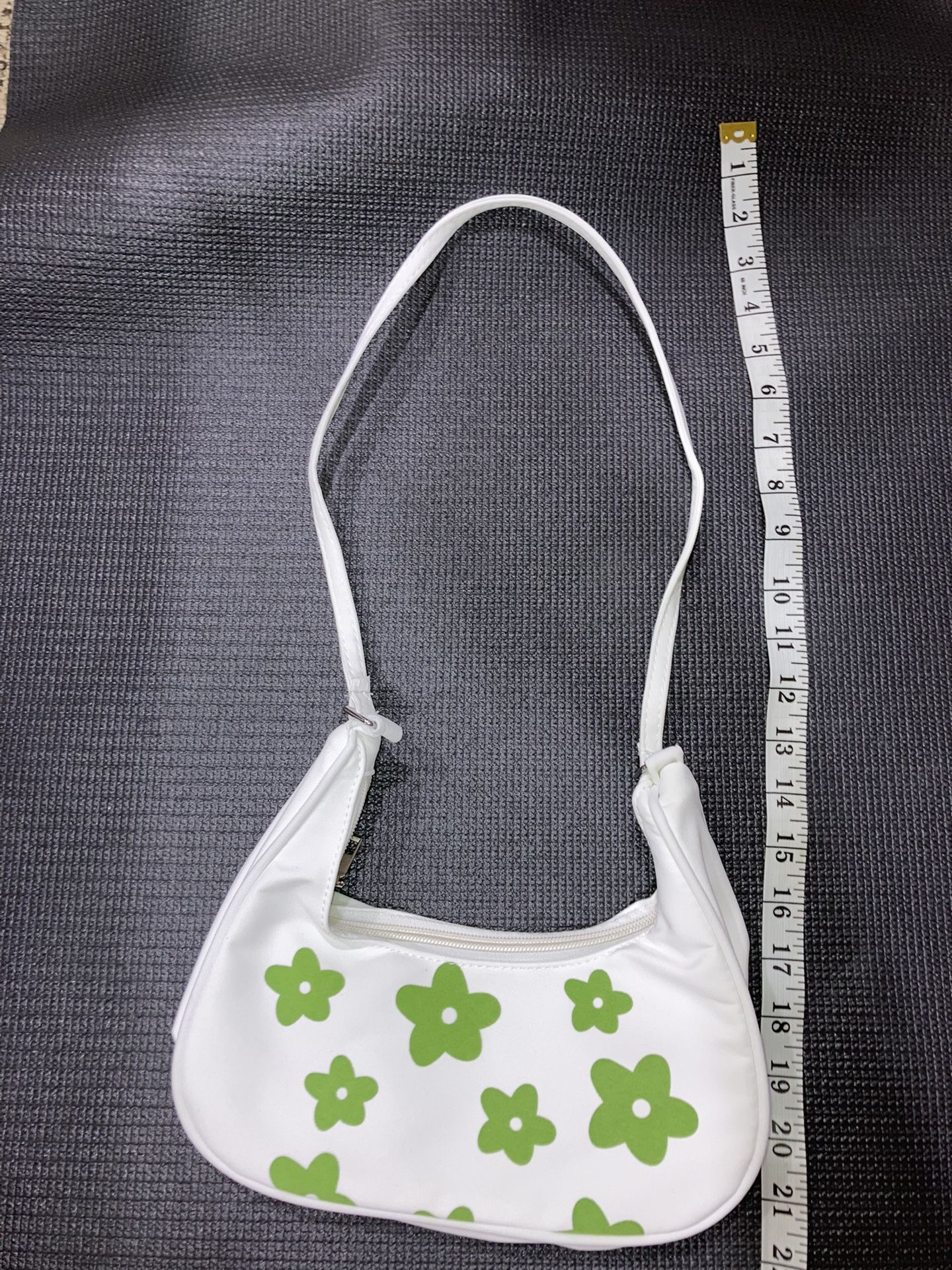 Cute green & White flower Purse