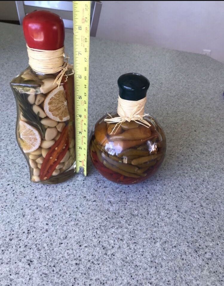 decorative oil bottles for kitchen
