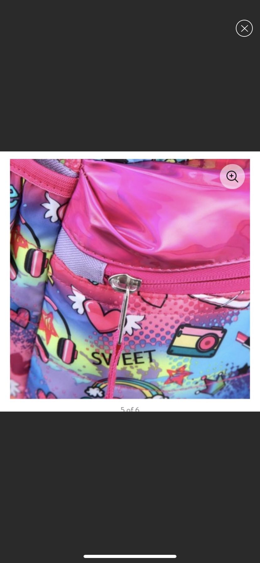 Girls Quilted Conversation Backpack