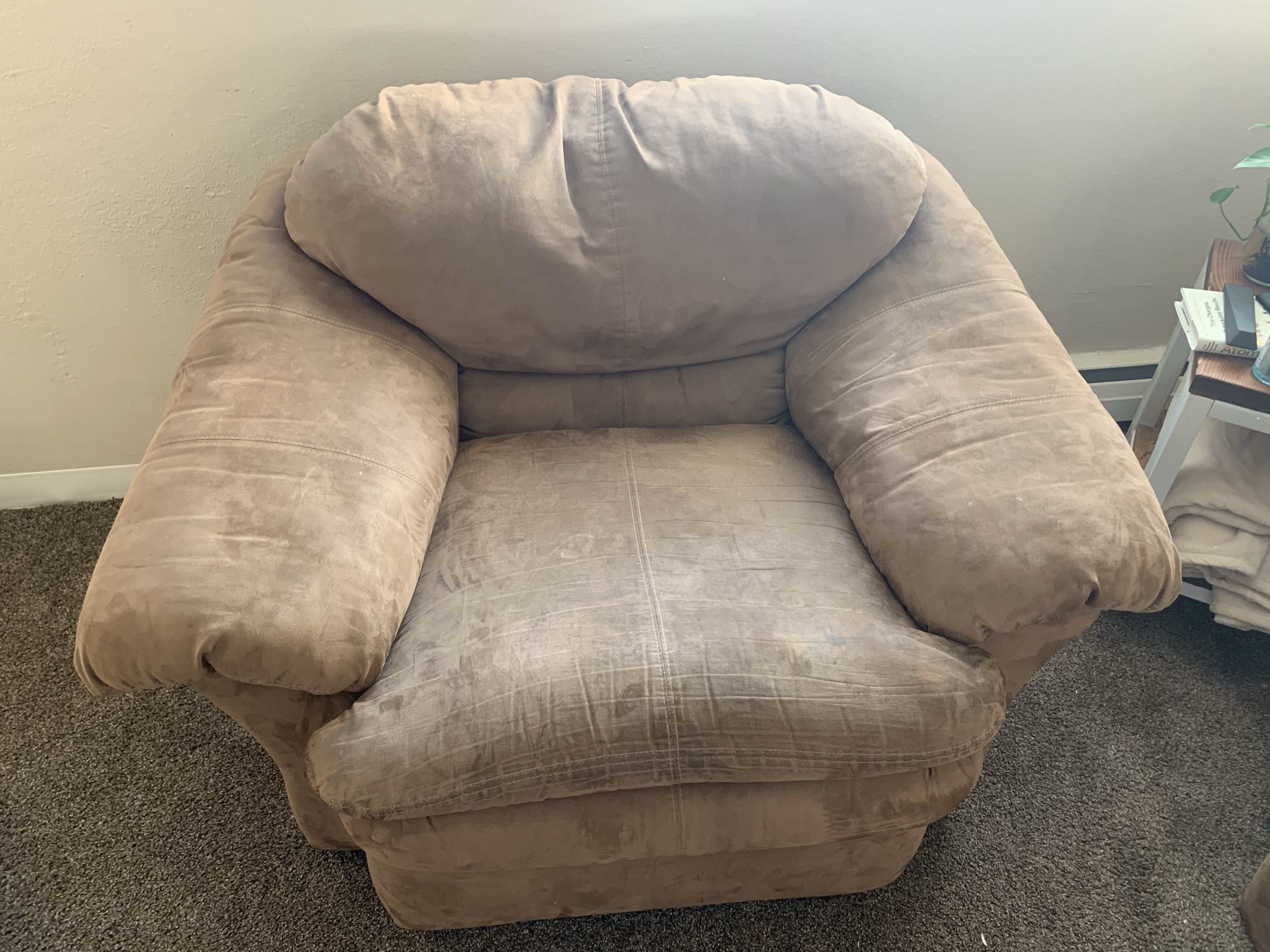 Brown Couch With Oversized Chair