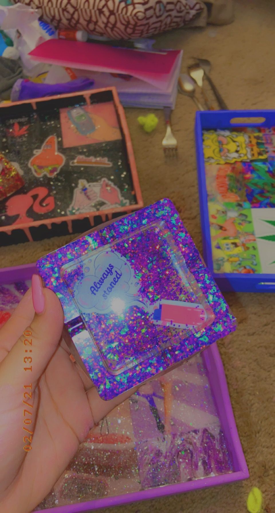 A Purple Rolling Tray