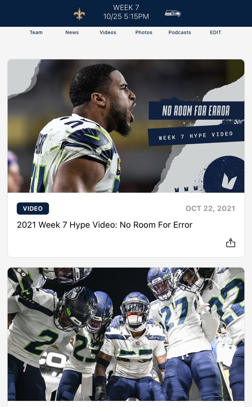 Seahawks Vs Saints - Monday Night Football