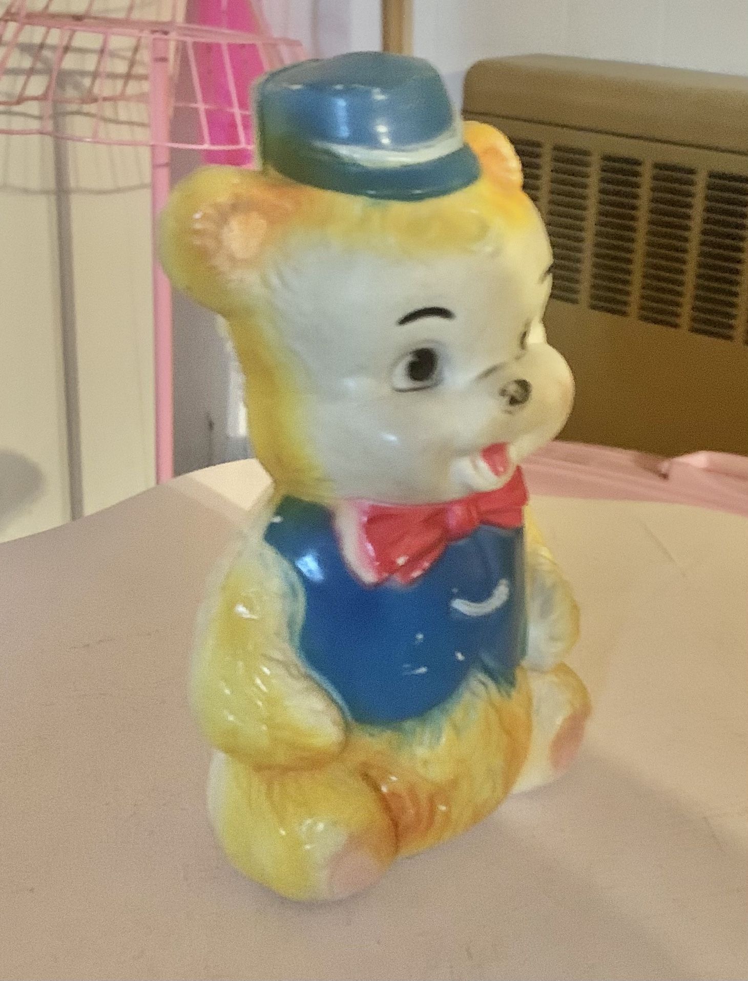 Vintage Circus Bear Rubber Toy