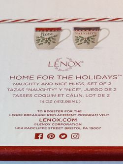 Lenox Holiday Mug Set w/Orig. Box Thumbnail