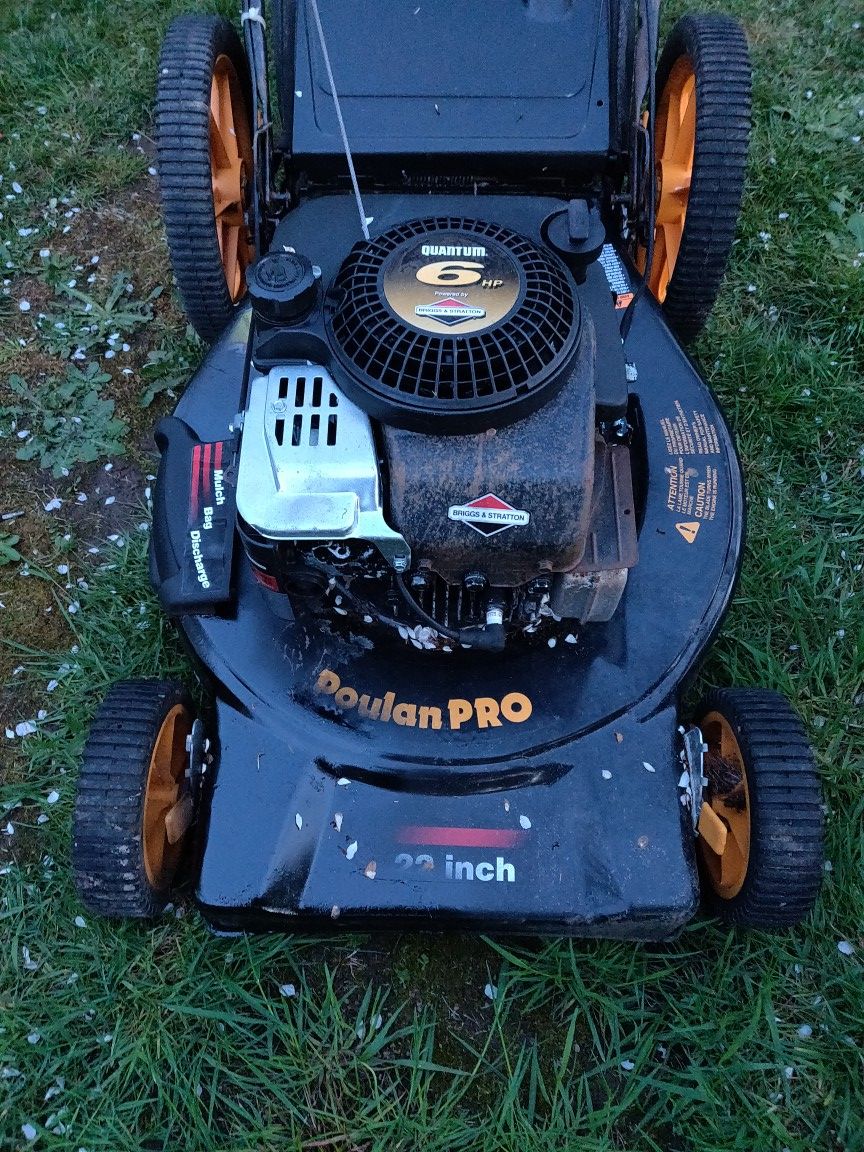 Poulan Pro 22 In 3 1 Lawn Mower Whats 6 Horsepower Briggs And Stratton