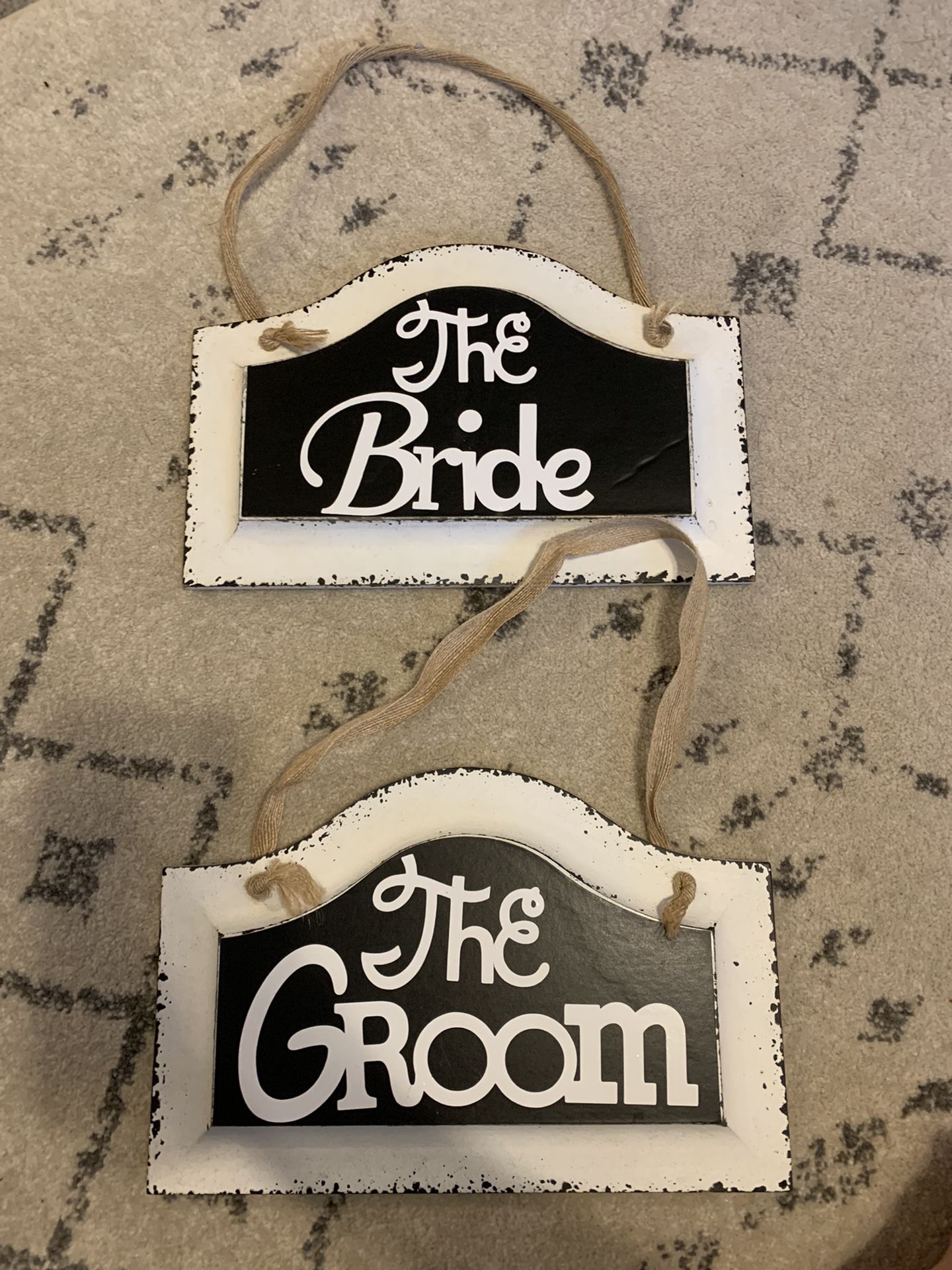 Bride And Groom Signs 