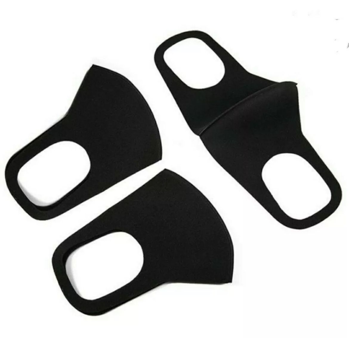 25 PCS Black Face Fashion Mask Washable Reusable