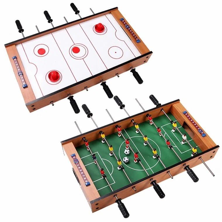2-In-1 Indoor/Outdoor Air Hockey Foosball Game Table