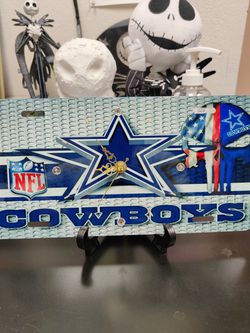 Dallas Cowboys License Plate Clock  Thumbnail