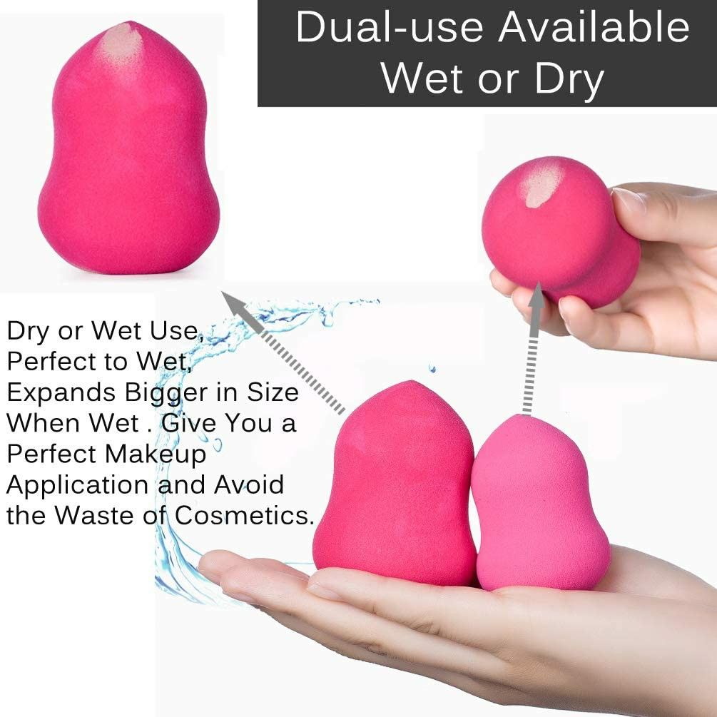 Makeup Sponge Blender Set 4pc w/holder