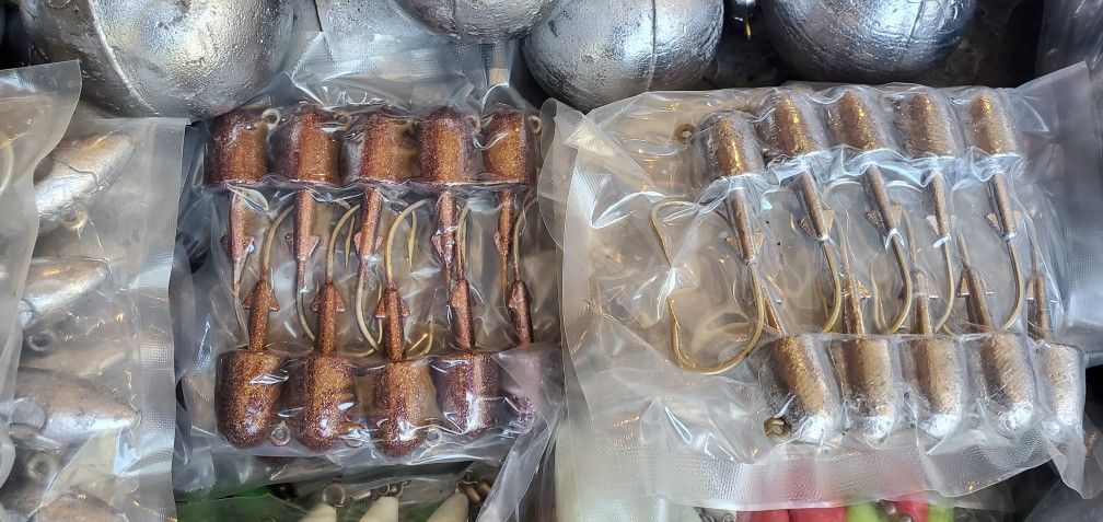 Downrigger balls, Drift boat Anchor's, Cannonball fishing weights, Flutter/Pipe jigs, Crabpot weight