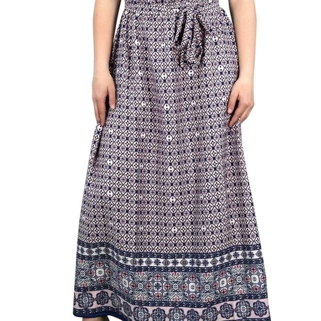 Cowl Neck Sleeveless Bow Belt Summer Maxi Dress Party Dress Size x-large
