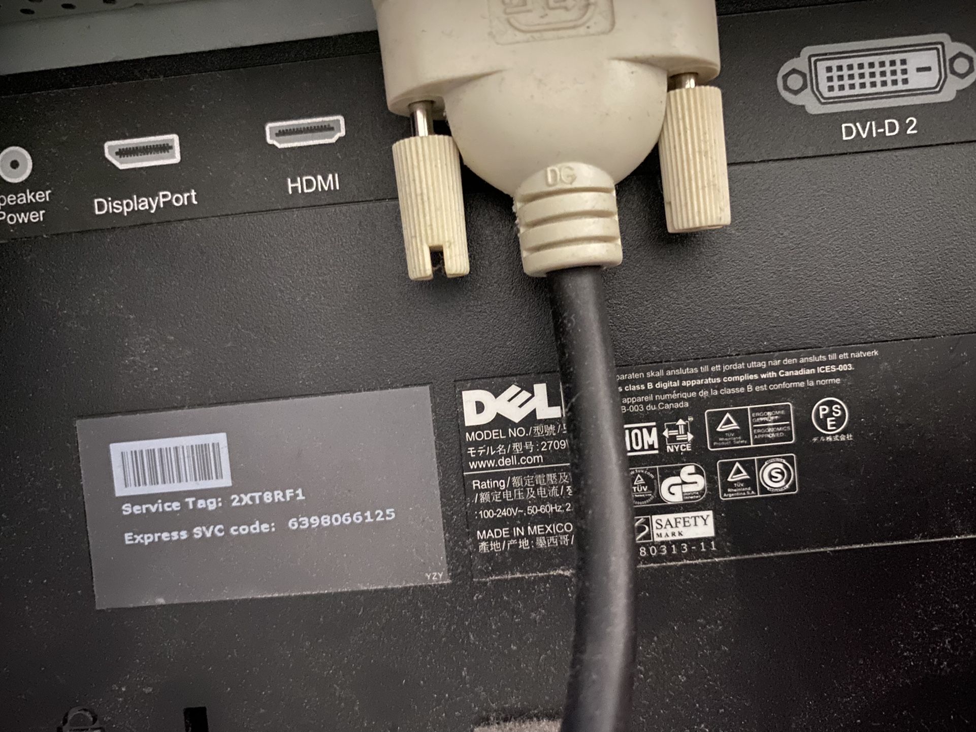 27" Dell UltraSharp 2709Wb