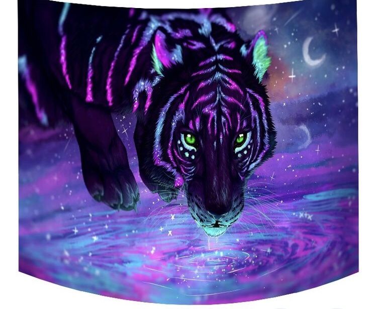 Mandala Tiger Tapestry Indian Boho Wall Tapestry