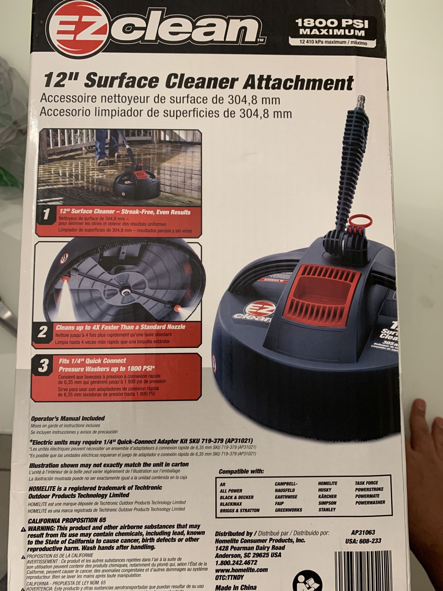 EZ Clean 12’’ Surface Cleaner