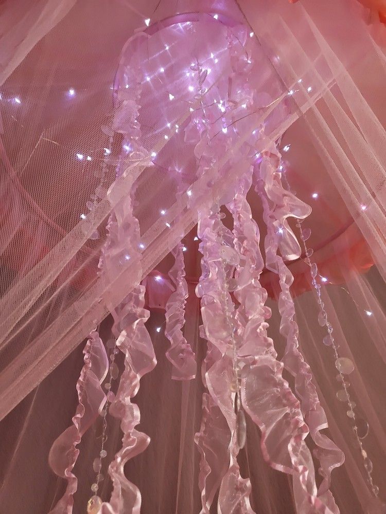 Aquaglow Jellyfish Light Up Canopy Pink