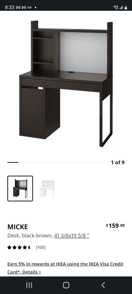 Ikea Desk with Board and Office Chair
