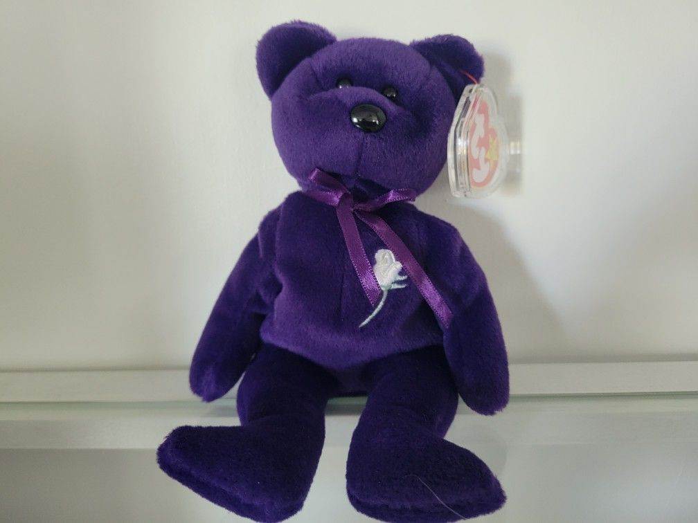 Princess Diana Bear TY Beanie Baby Rare & Retired 1997 NEW Condition