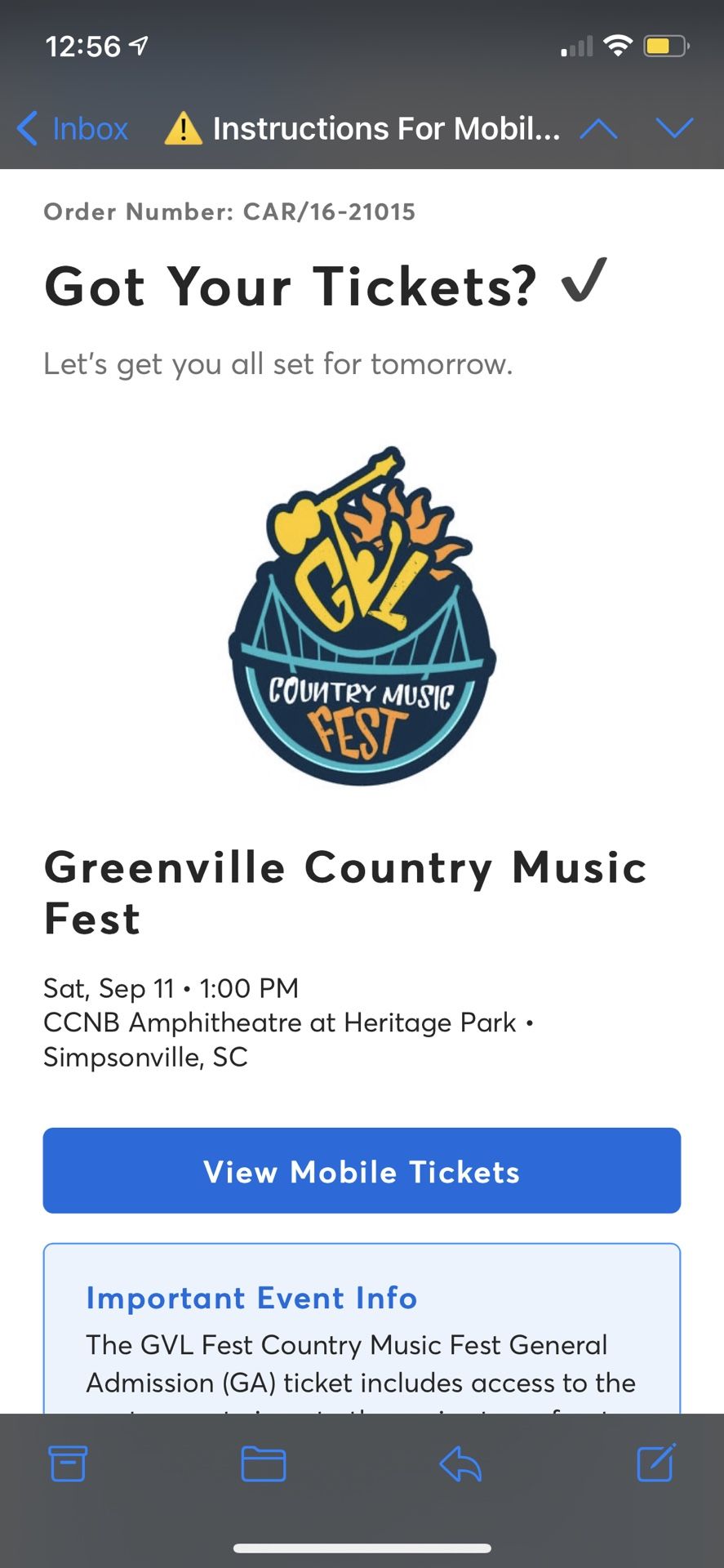 Greenville Music Fest Ticket